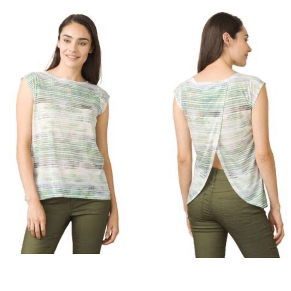 NWT Prana Green Open Back Top XL